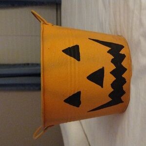 Orange Halloween Jack-O'-Lantern Bucket